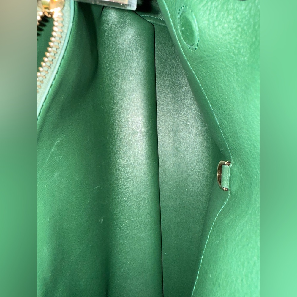 Ferragamo Forest Green Soft Hug Leather Top-Handle Bag - Picture 13 of 16